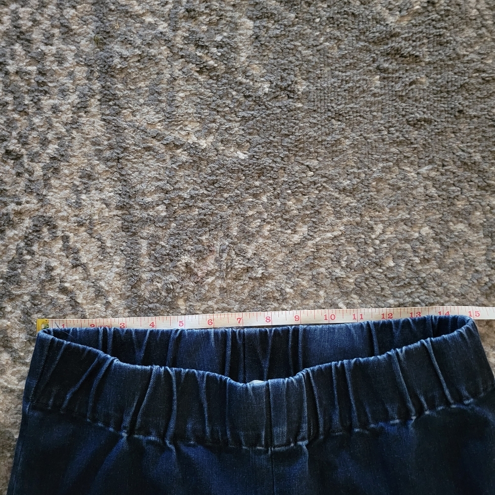SOFT SURROUNDINGS METRO CROP DENIM LEGGINGS PULL ON PANTS MEDIUM PETITE - Picture 4 of 10